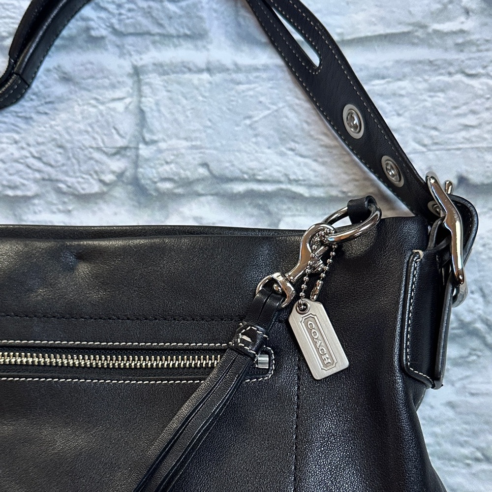 Coach Black Leather Shoulder Bag - Picture 2 of 7